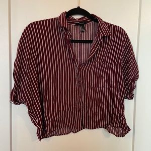 Striped Cropped Shirt